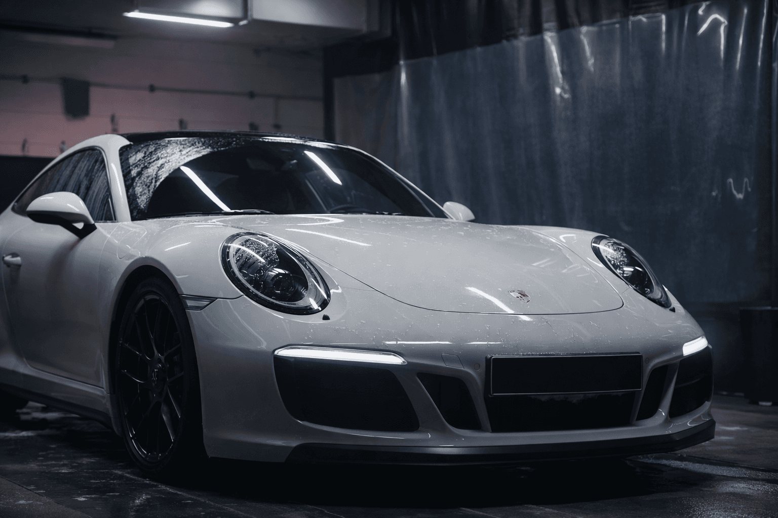 Porsche 911 v automyčce